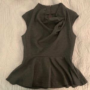 Heather gray cowl neck tank top